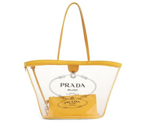 prada transparent bag|clear designer tote bag.